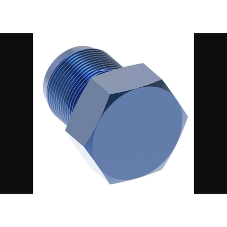 Aeroquip -4 AN Threaded Plug, Anodized, Blue, Aluminum FCM3713